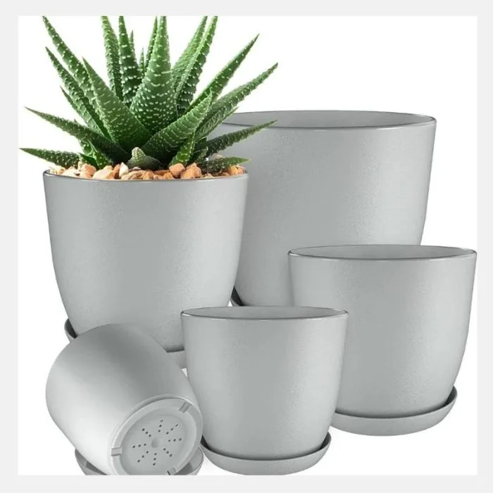 Pack Of 5 Decorative Pots For Indoor Plants - Image 5